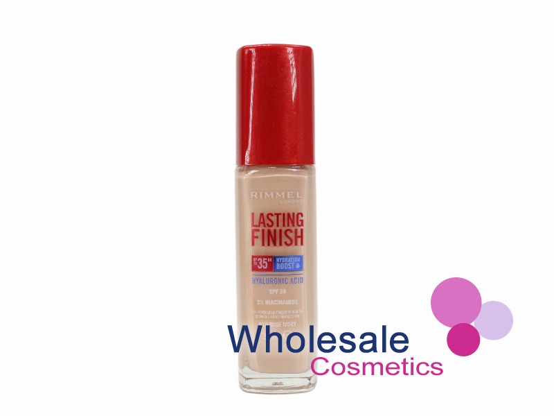 6 x Rimmel Lasting Finish 35Hr Foundation With Comfort Serum - 010 ROSE IVORY